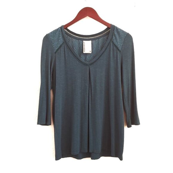 Anthropologie Tops - Anthropologie Dolan Teal Maisy Top 3/4 Sleeve XS
